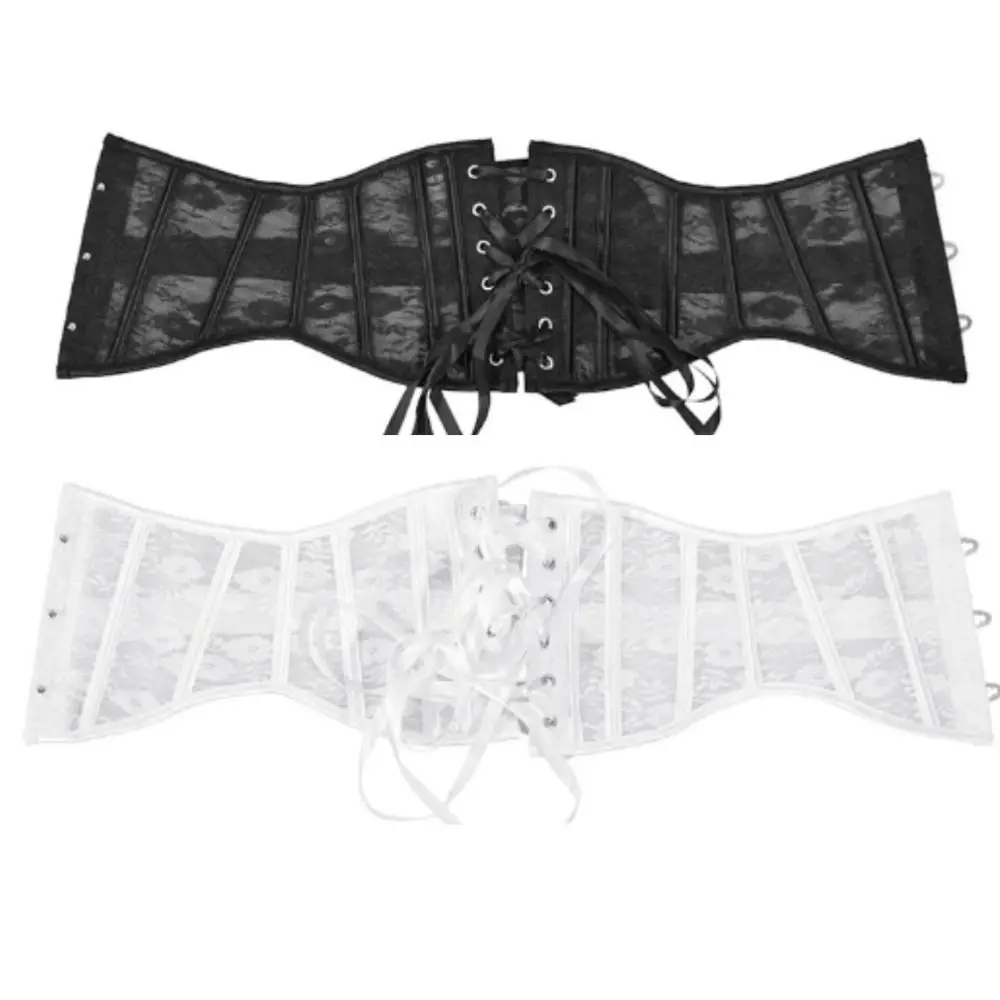 메쉬 복부 컨트롤 쉐이프웨어 복부 슬리밍 허리 트레이너 벨트 복부 감소 산후 레이스 플라워 트레이닝 벨트 스포츠