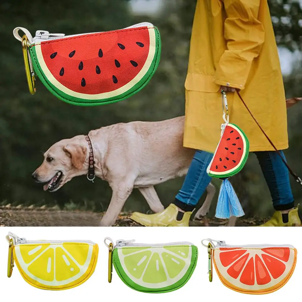 Borsa per rifiuti per cani Borsa per immagazzinaggio Dispenser per sacchetti per rifiuti Borsa per cacca per animali Guinzagli per cani Accessori per animali Designer Anguria Portatile creativo