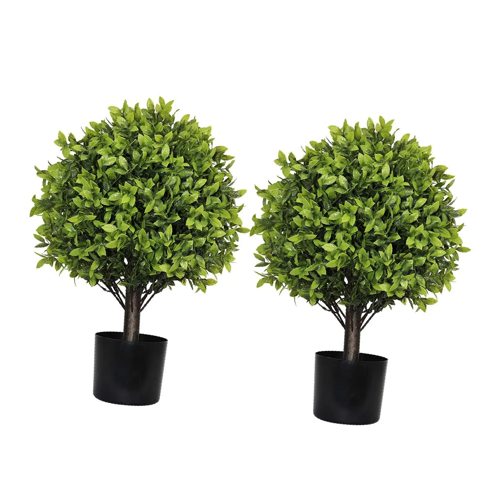 

22in Topiary Ball Plants Artificial Boxwood Faux Potted Shrubs Home Decoration Centerbox Greenery Balls for Tabletop Display