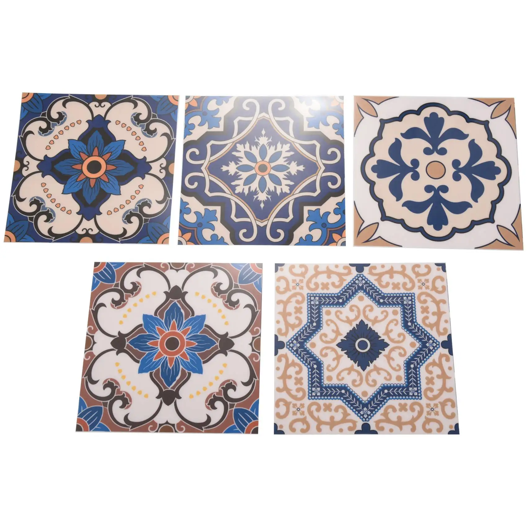 10Pcs Moroccan Style Tile Stickers Waterproof Wall Stickers Bathroom Art Decor,6x6 Inch