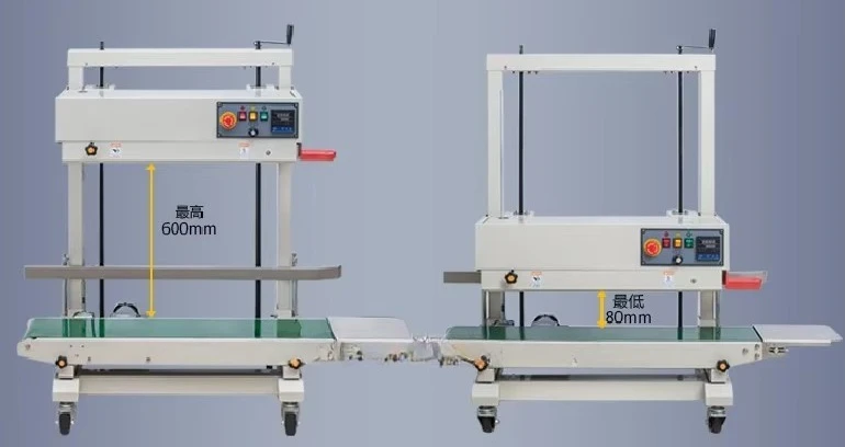 Semi-automatical Heat Plastic Bag Continuous Mechanical Band Sealer Vertical Sealing Machine