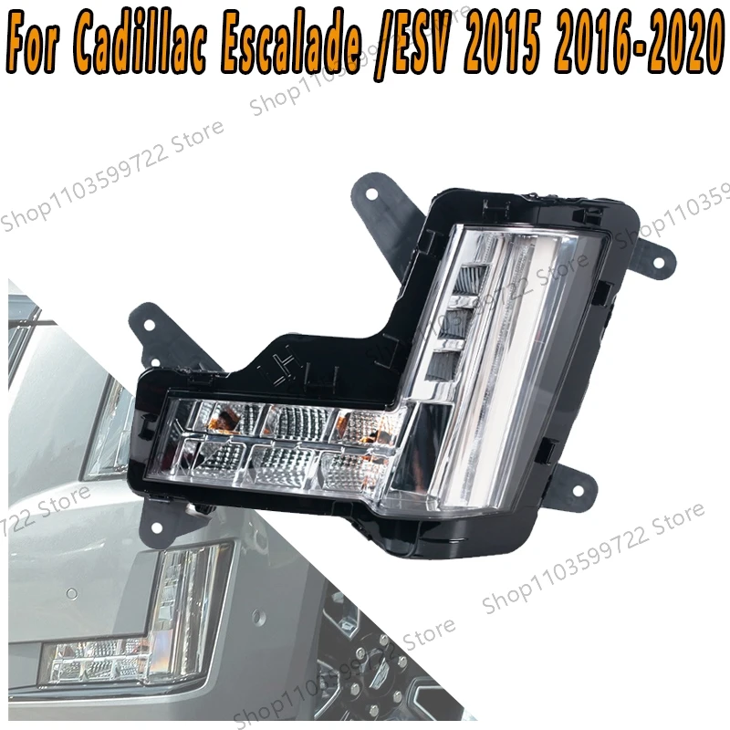 For Cadillac Escalade/ESV 2015 2016-2020 LED High Profile Fog Lights Front Bumper Lights Daytime Running Lights Driving Lights