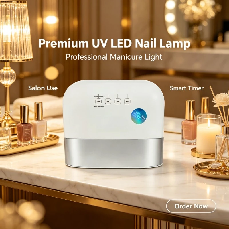 Home DIY Nail Art LED Light, UV Cordless Manicure Lamp, Auto Sensor with 4 Adjustable Timer Preset Settings