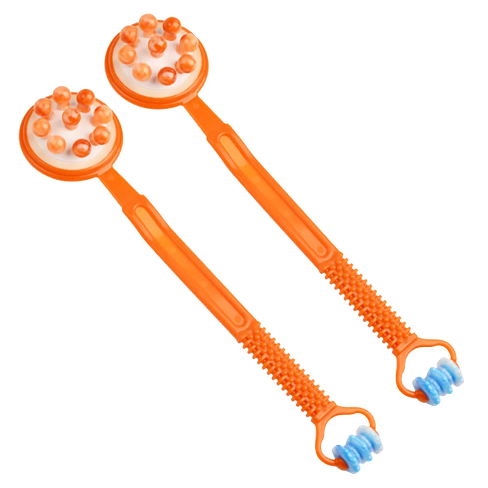 

2 шт., массажный молоток с длинной ручкой, роликовый шарик, терапевтическая палочка для спины, шеи, плеч, портативная многофункциональная обезболивающая палочка