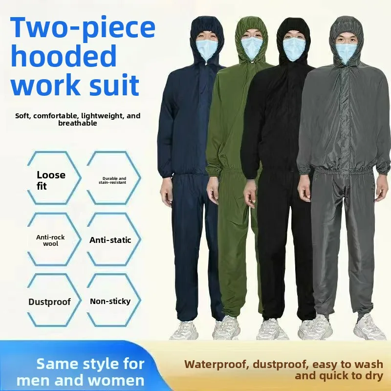 Dust-proof Work Clothes Breathable Protective Clothes Anti-rock Wool Glass Fiber Anti-industrial Dust Unisex