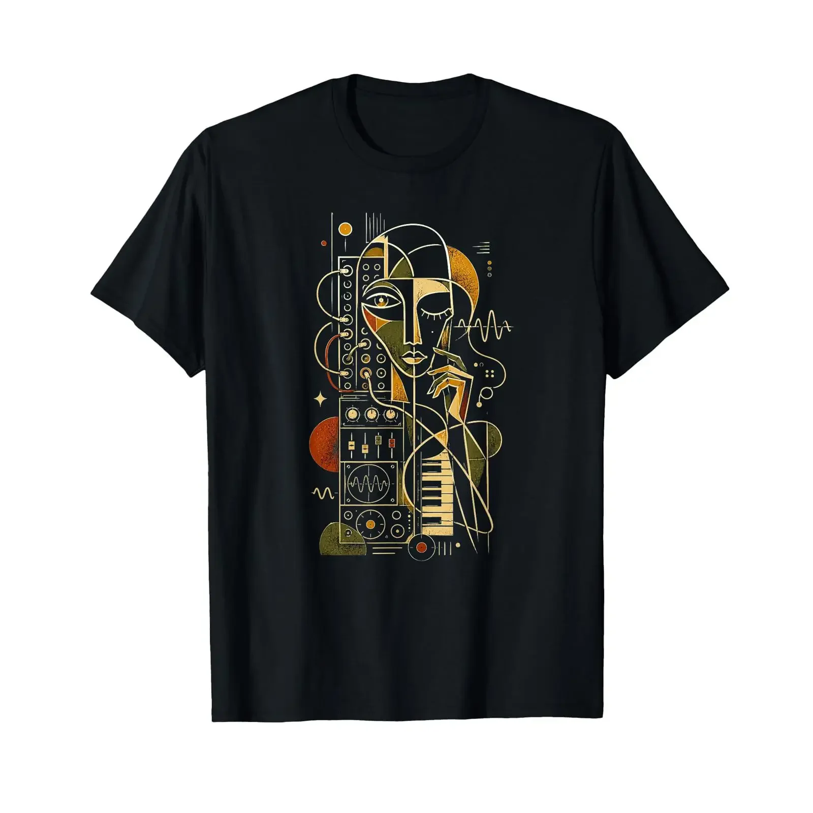 Analog Vintage Modular Synthesizer T Shirt vintage Washed Casual Breathable Soft streetwear graphic Versatile fashion Unisex