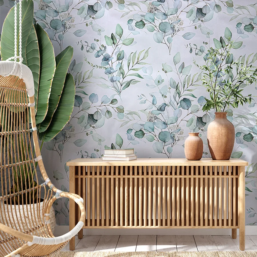 

Green Plant Self-adhesive PVC Wallpaper Wall Stickers Waterproof and Oil Resistant Kitchen Wardrobes Furniture Desktop Stickers