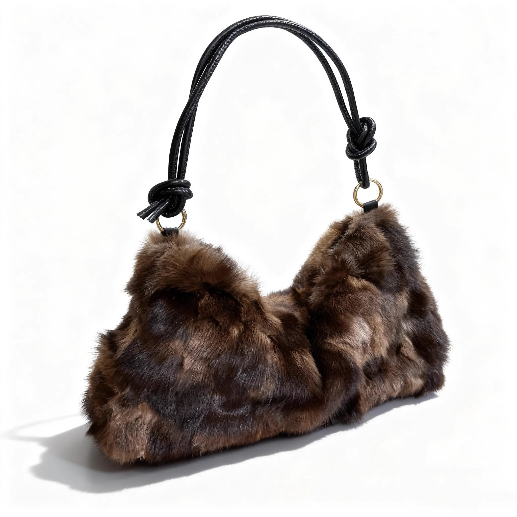 MEW Real Mink Fur Natural Fur Cloud Winter Thick Fur Bag Single 
