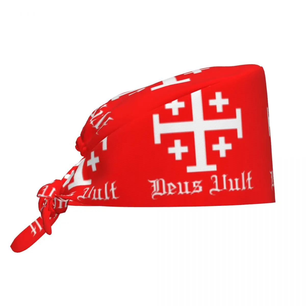 Custom Medieval Deus Vult Cross Working Hat Knights Templar Cross Seal Surgical Hat Scrub Nursing Doctor Surgeon Cap for Dentist