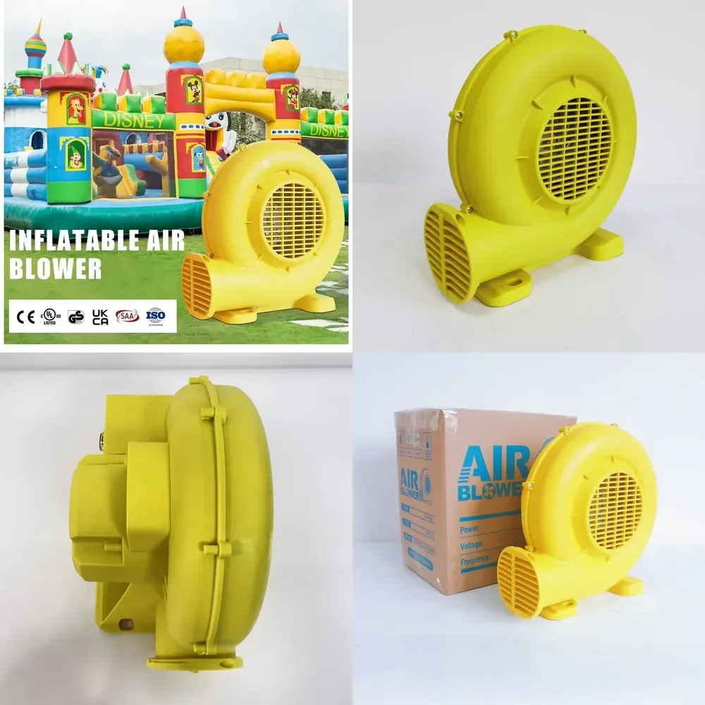 

750W Electric Motor Blower Portable High-Air Pressure for Inflatable Castle Air Blower Portable Handle to Take