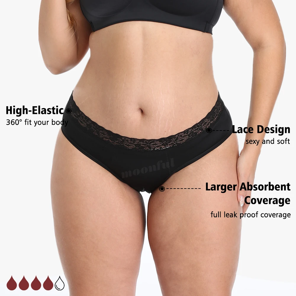 3 Stück Baumwolle Menstruation höschen Frauen viel auslaufs ichere Periode Unterwäsche Heavy Flow 4 Schicht Menstruation zyklus saugfähige