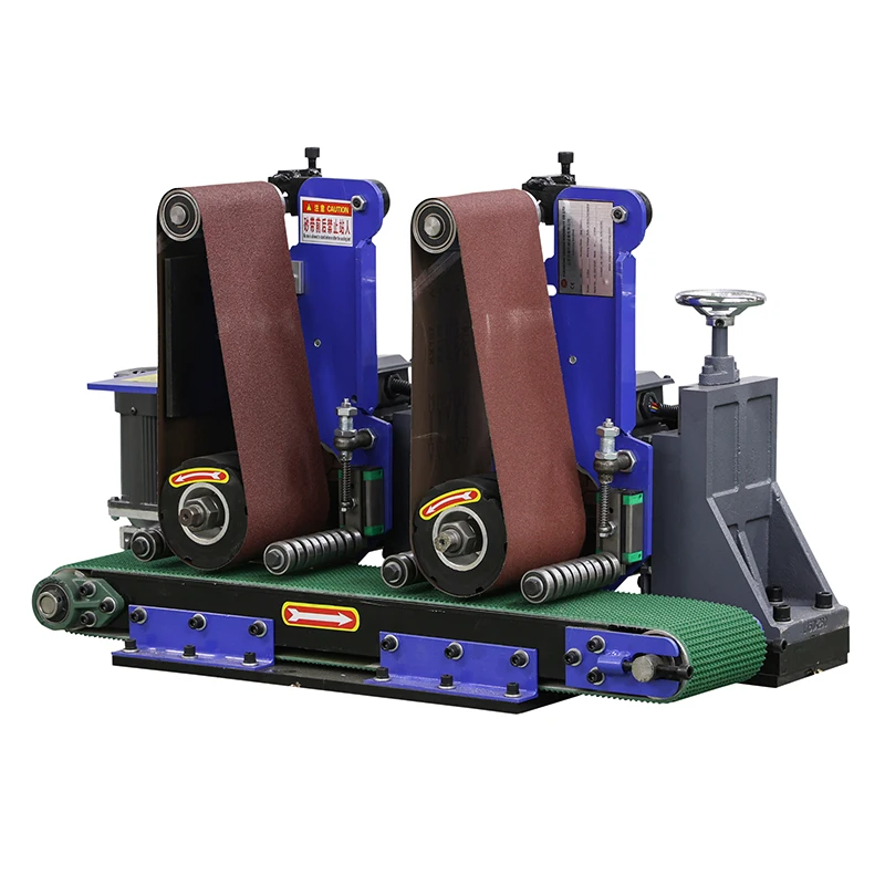Steel Double Sand Grinding Derusting Machine Deburring Belt Sander Metal Single Sand Plane Drawing Surface Grinding Machine