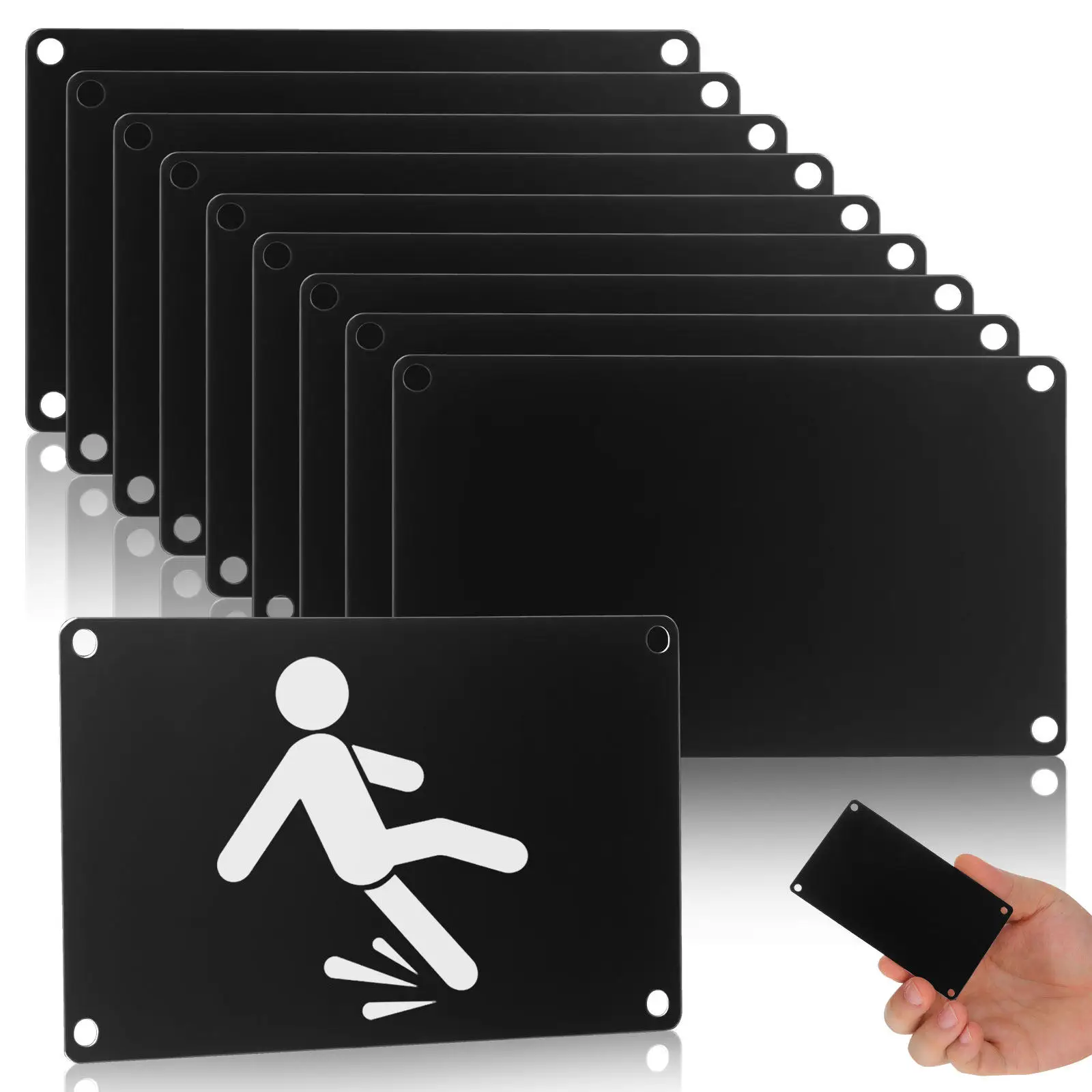 

10Pcs Blank Metal Sign Aluminum Name Plate for Engraving Printing DIY Custom Door Plate Wall Mount Office Home Decor