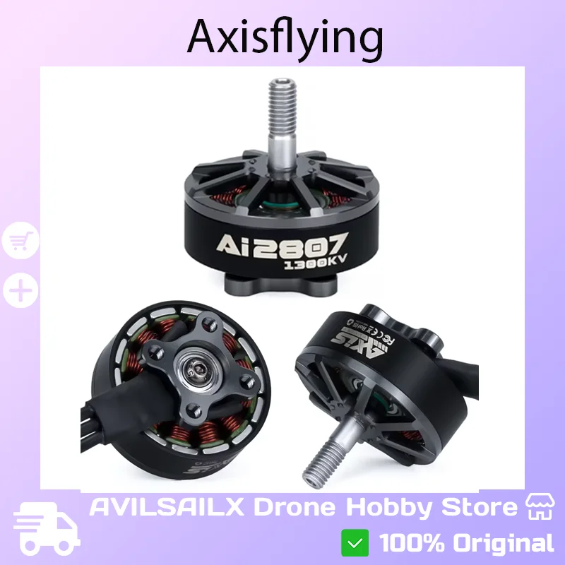 

Axisflying Ai2807 2807 — высокоэффективный бесщеточный двигатель для 7-дюймового FPV дальнего действия и фристайла своими руками