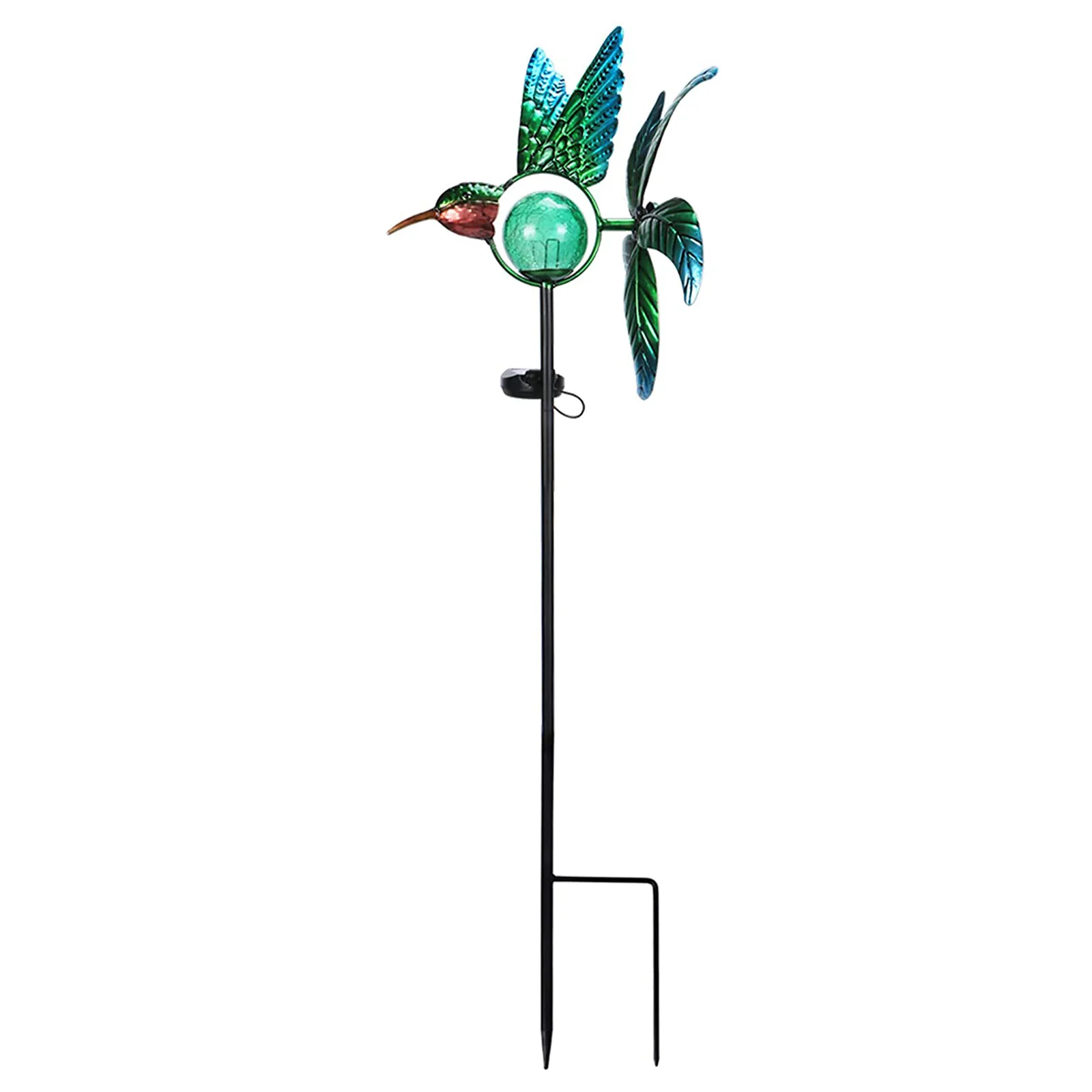 

Solar Peacock Windmill Garden Light Colorful Iron Hummingbird Pinwheel Landscape Lamp Lighting Ornaments for Courtyard Garden