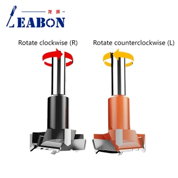 Woodworking Three-blade Split Drill Bit 35 / 36 / 37mm Toothed Reversible CNC Hinge Hole Opener 70mm Length 2