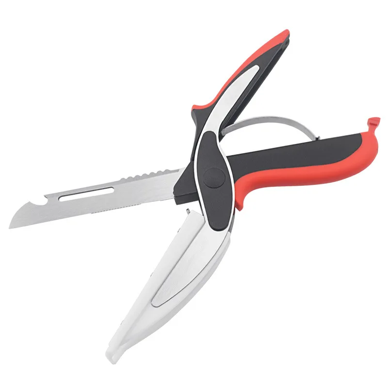 Multifunction Kitchen Scissor 6 in 1 Cutting Board Utility Cutter Stainless  Vegetable Meat Scissor Kitchen Cooking