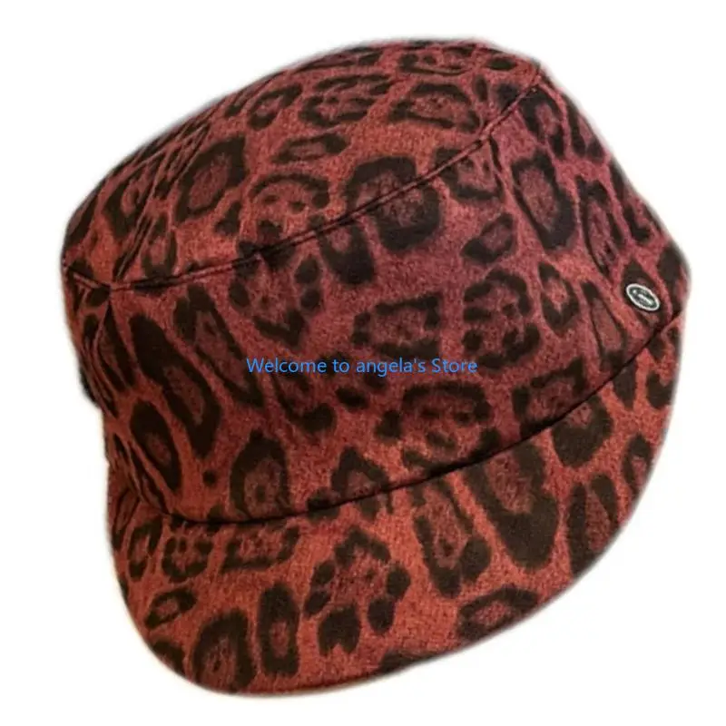 قبعة أنيقة بنمط الفهد من X4YC للطقس البارد للنساء والفتيات #2