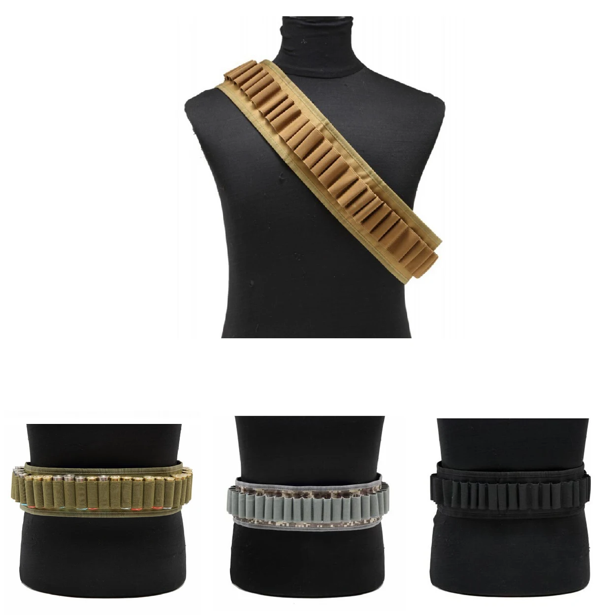 26/50 Round Shotgun Shell Bandolier Belt for 12 20 Gauge Cartridge Bullet Belt Bandolier Ammo Holder Hunting accessories