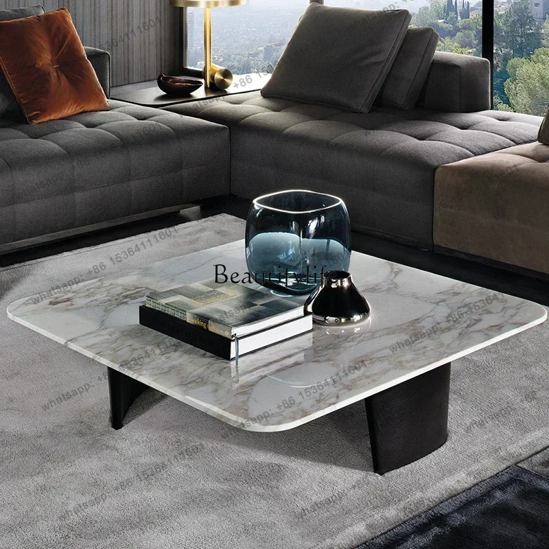 

LD33Italian light luxury special-shaped marble coffee table modern minimalist living room home tea table