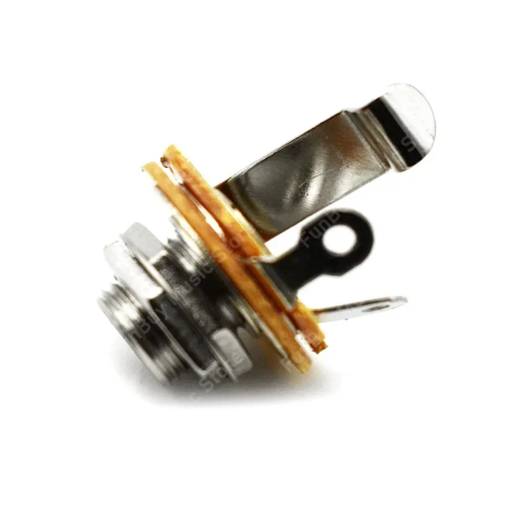 20pcs 1/4 inch 6.35Mm Stereo Input Jack Plug Socket for Electric Guitar Bass Guitar Pickup Output Jack Guitar Part