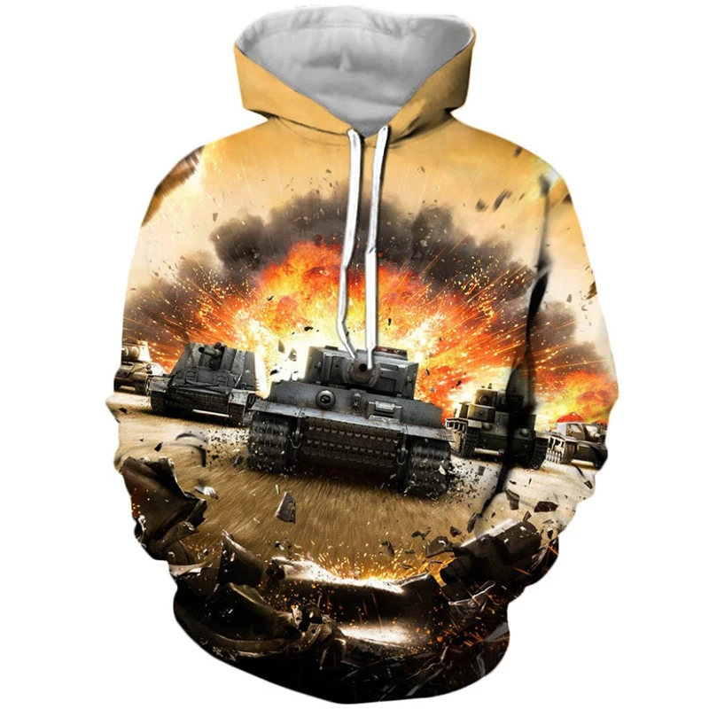 World Of Tanks Game 3D Print Hoodies Men Women Fashion Streetwear Oversized Sweatshirts Hoodie Male Pullovers Tracksuit Clothing