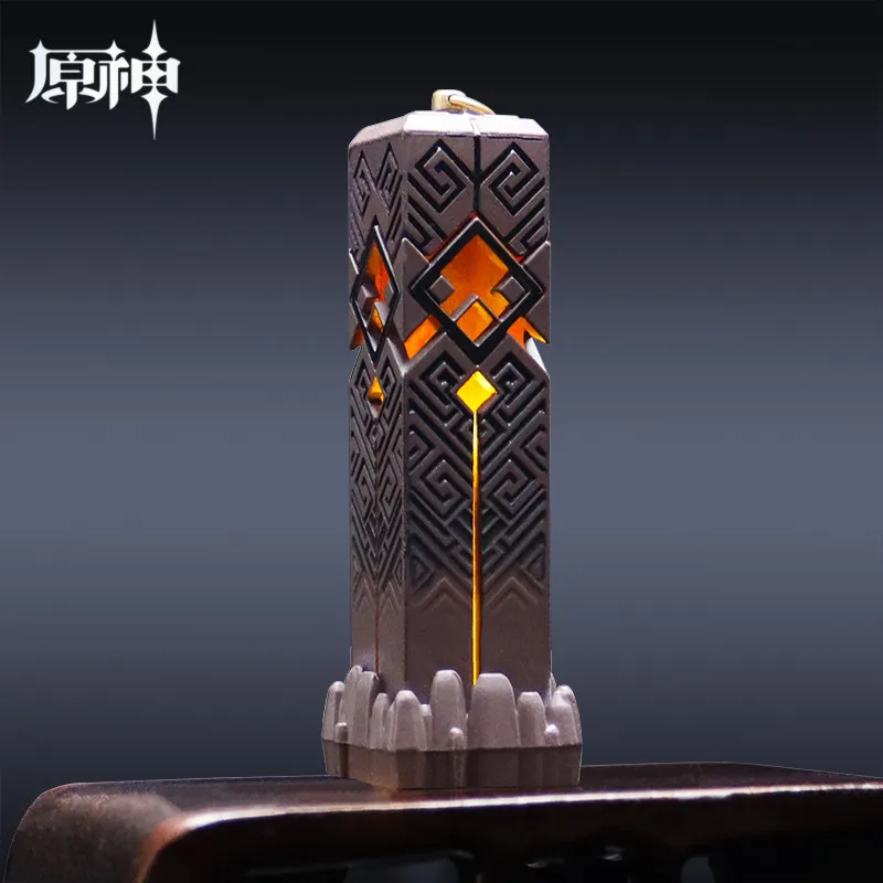 

Genshin Impact Liyue Zhongli Morax Geo Lord Metal Model Luminous Desktop Figure Ornament Fan Collectible Peripheral