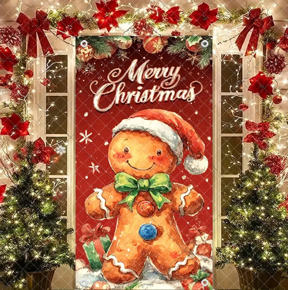 漫画かわいいジンジャーブレッドマンテーマ背景クリスマスパーテ - Party Event Supply Store のレビューと価格