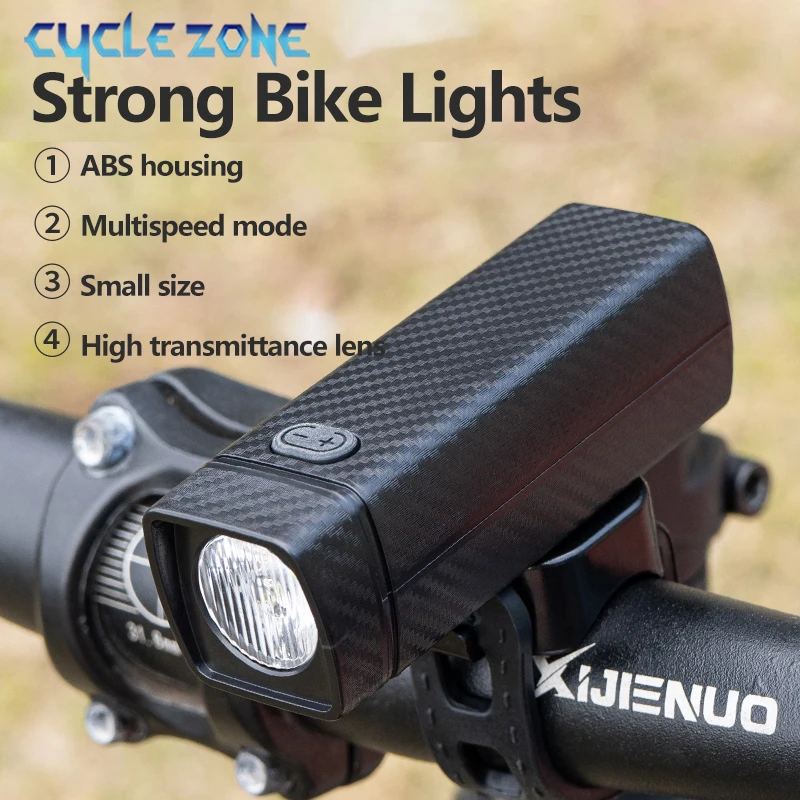 

Bicycle Headlight TYPE-C Rechargeable MTB Road Bike Handlebar Front Light 3 Lighting Modes Cycling Flashlight for Night Riding