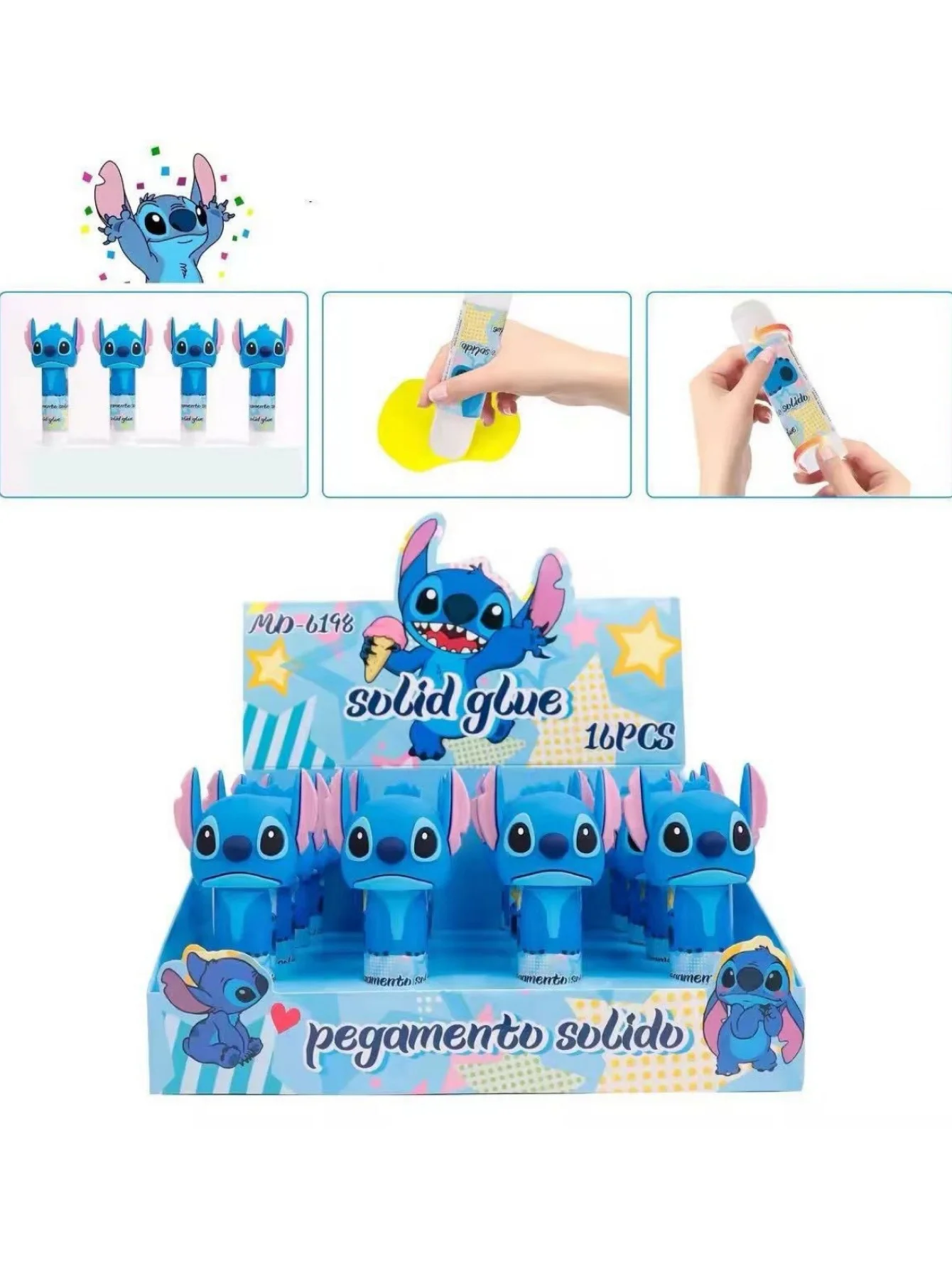 1/4 قطعة غرزة الكرتون الصلبة عصا لصق اليدوية ورق لاصق الشائكة الغراء DIY بها بنفسك لصنع عصا لصق لزجة عالية #4