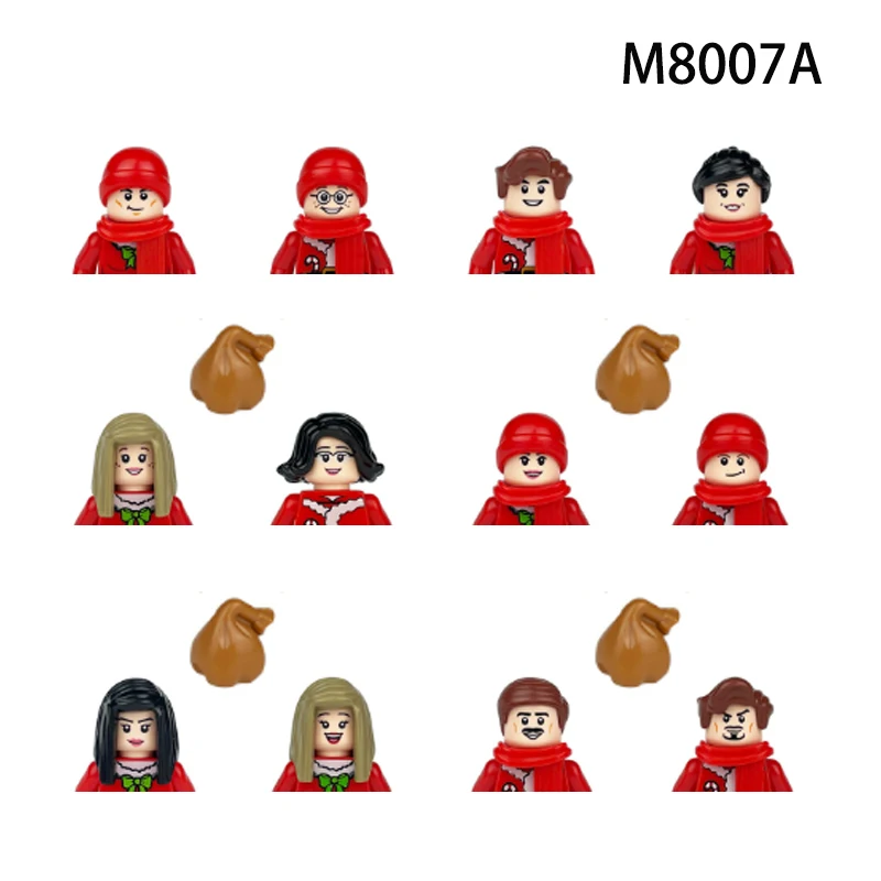 MOC 3D family role building blocks, city workers, firefighters, doctors, police officers, Christmas puzzles, DIY children's toys