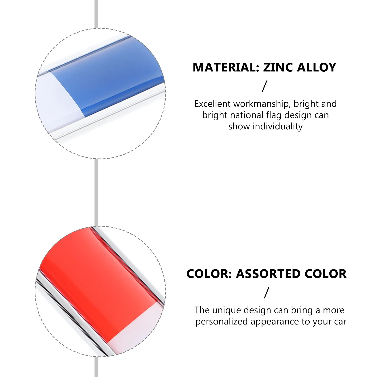 

2pcs Metal Zinc Alloy Flag Design Car Body Decal Door Auto Sticker Accessories Decorative Auto Sticker Car Styling Accessories