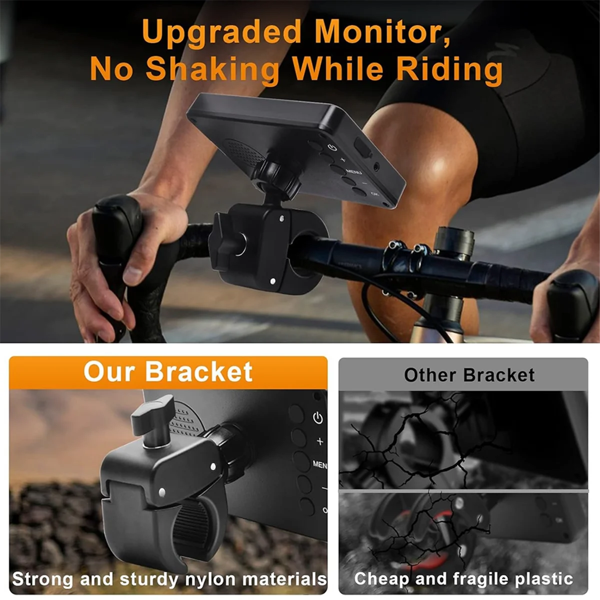 

AA74 1080P Велосипедная камера заднего вида с 4,3-дюймовым монитором, велосипедное зеркало ночного видения для электронных велосипедов, горных и шоссейных велосипедов