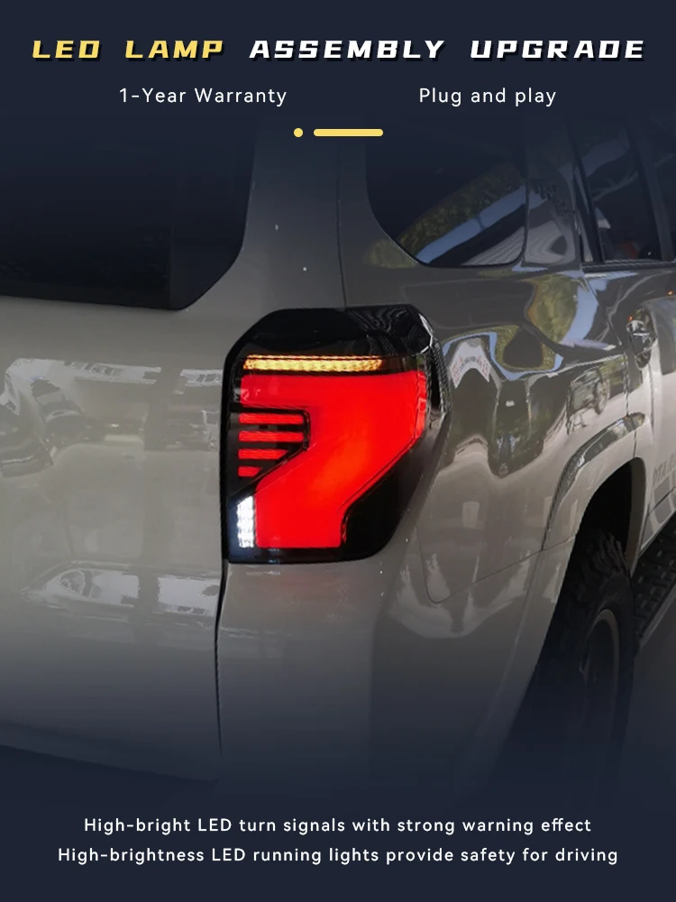 Car Stuff Taillight Styling FOR Toyota 2014-2021 4Runner Tail Light DRL Rear Lamp Upgrade LED Bulbs Configure Auto Accessories