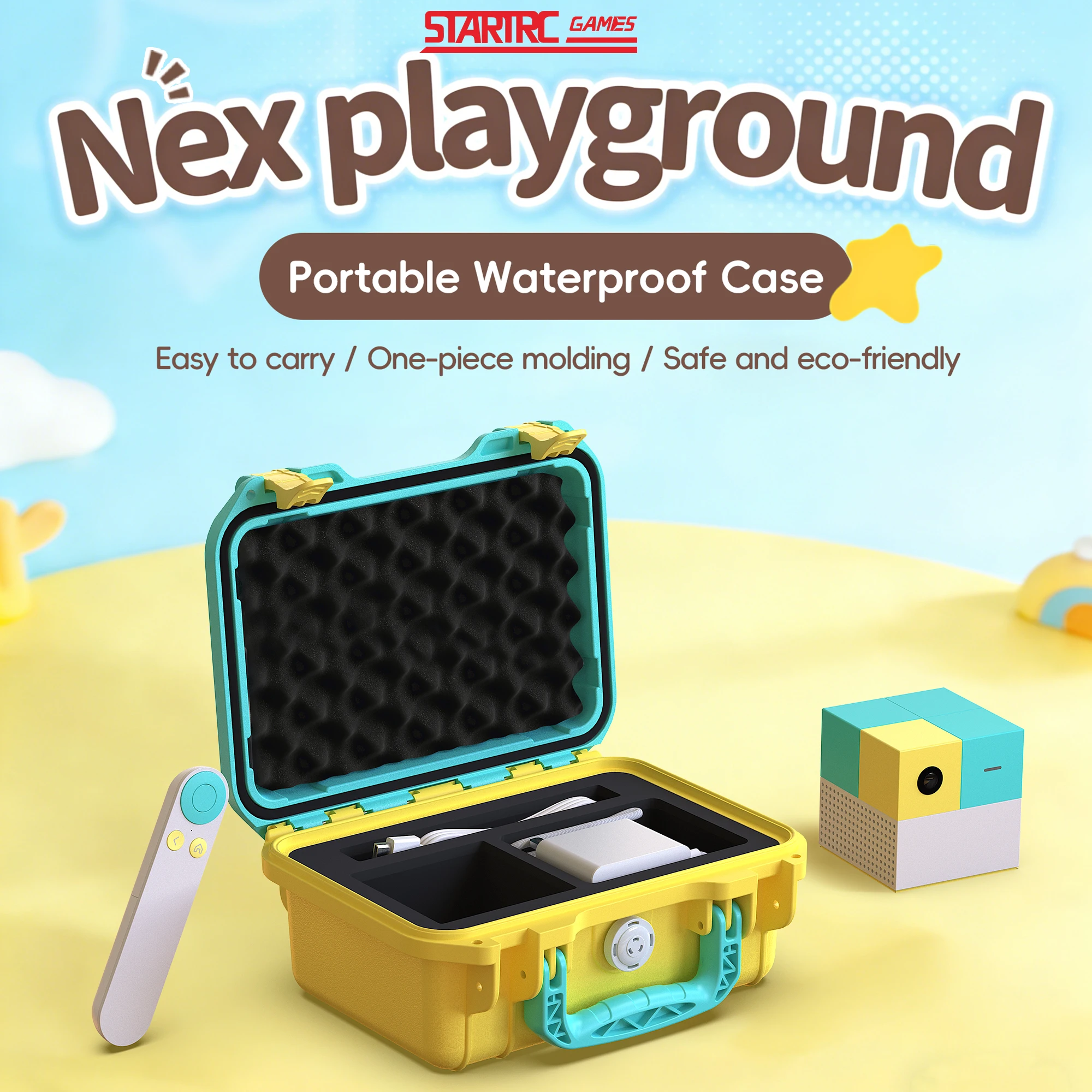 

Waterproof Hard Carrying Case for Nex Playground Game System Outdoor Protection Storage Box Shockproof and drop-resistant