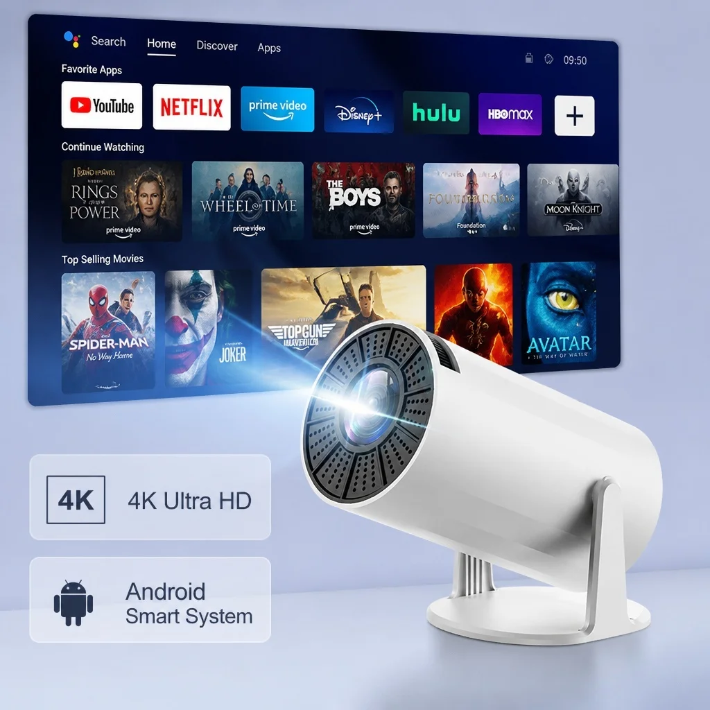 Home Cinema Entertainment - Salange X8Mini Smart-Projektor mit lebenslangen kostenlosen