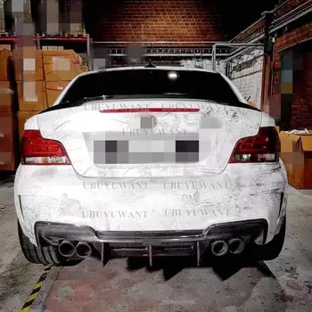 適用於BMW E82 1 系列 1M Coupe E82 120d 135i 2007-2013 的真碳纖維後擴散器,汽車後保險桿唇擾流板擴散器 10 最佳銷售 BMW1M車身套件135i - №6