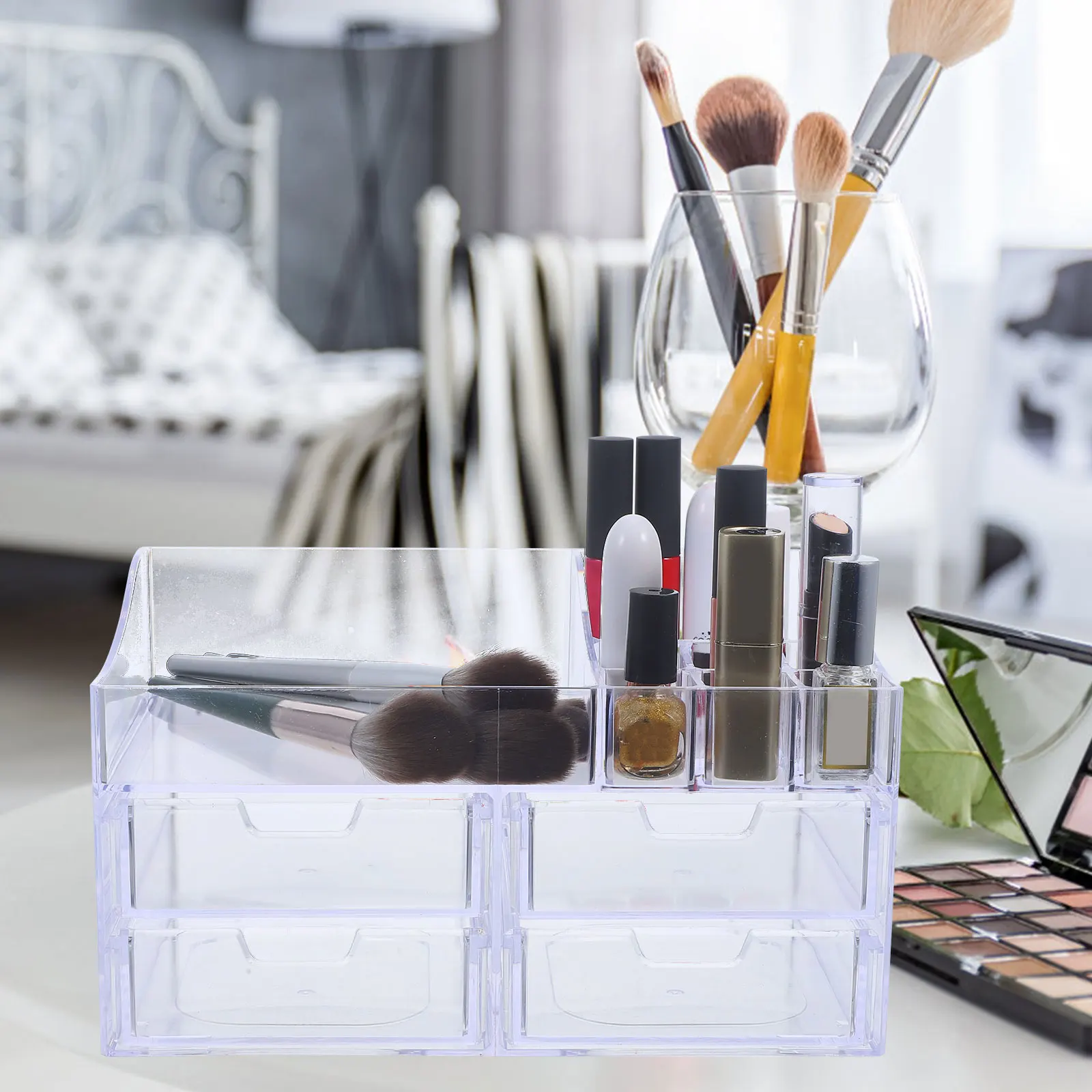 

Multi-Layer Organizer Box with Design Ideal for Makeup and Perfume Effortless Storage