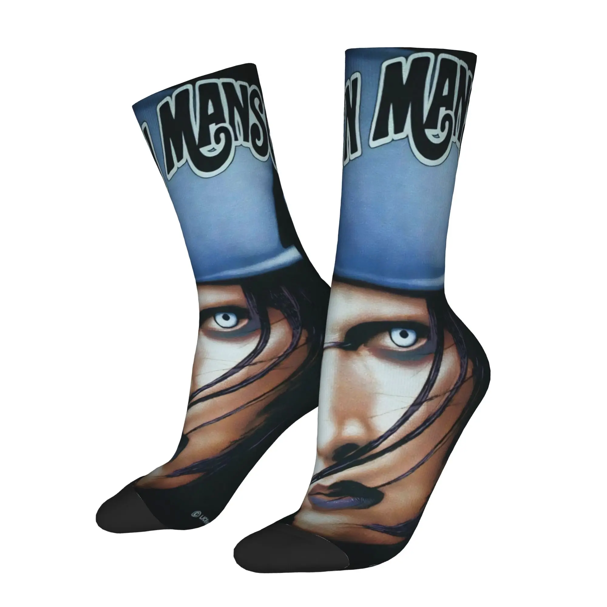 Fashion  Men Women Socks Marilyns Mansons Merch Cute  Graphic Dress Socks All Season