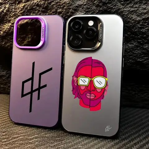 P-PNL QLF Rapper Singer Phone Case iPhone 11/12/13/14/15/16/17 Pro Max Color Gradient TPU Slim Shockproof Case
