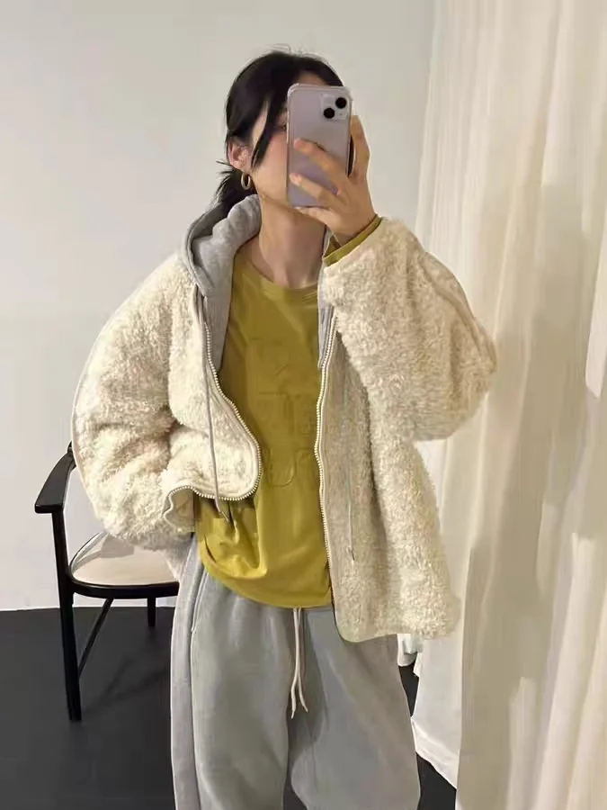 

Женское зимнее пальто оверсайз с капюшоном из хлопка и искусственного меха, длинное, на молнии, повседневное, цветное