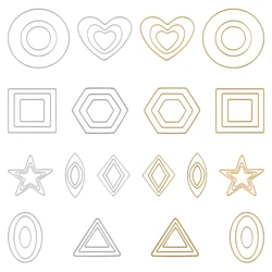 Rvs Goud Zilver Hollow Frame Bezel Charms Hangers Connectors Voor Sieraden Maken Leveranciers Diy Oorbellen Accessoires