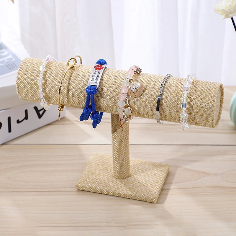 T-Type Velvet Bracelet Chain Watch Jewelry Display Stand Headband Headdress Organizer Storage Holders Jewelry Store Display 1 PC