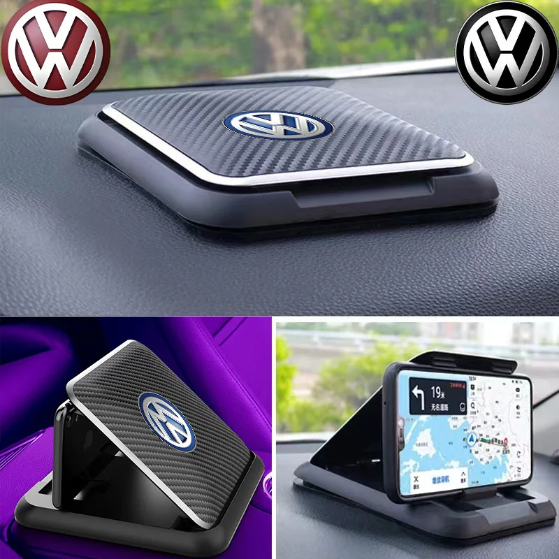 Car Phone Holder GPS Navigation Dashboard Phone Holder Stand For Volkswagen Rline T-Cross Arteon Magotan Jetta CC