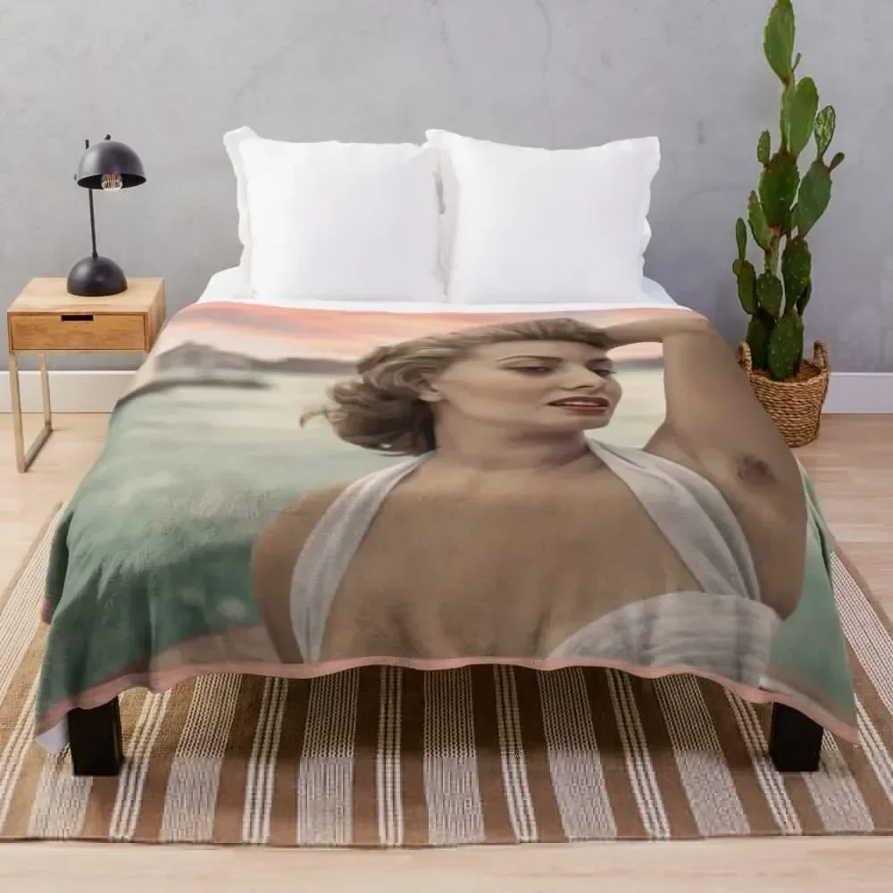 

Sophia in Venice 1955 Naturalle Throw Blanket Summer Cool Breathable Blanket for Sleeping