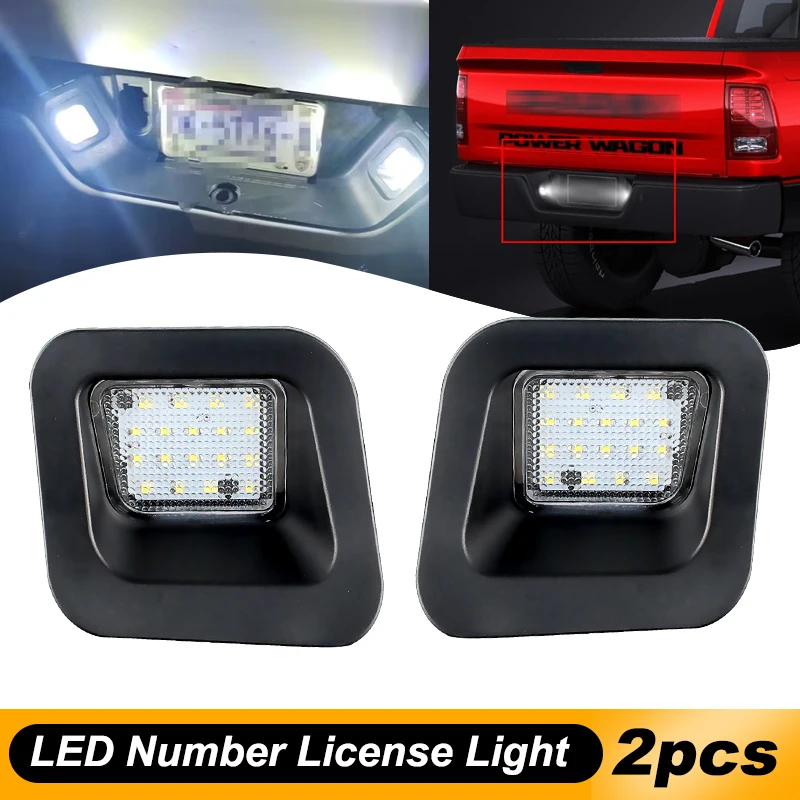 

2x для 2003-2018 Dodge RAM 1500 2500 3500 белые светодиодные лампы освещения номерного знака в сборе 55077291 AE, 55077291 AF