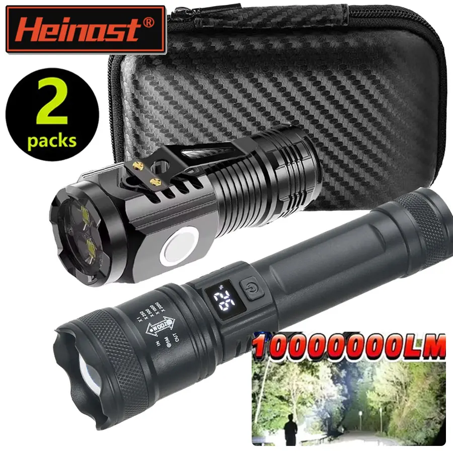 

Portable Rechargeable LED Flashlight Super Bright Handheld Flashlight Emergency Camping Waterproof Lantern For Outdoor Hiking