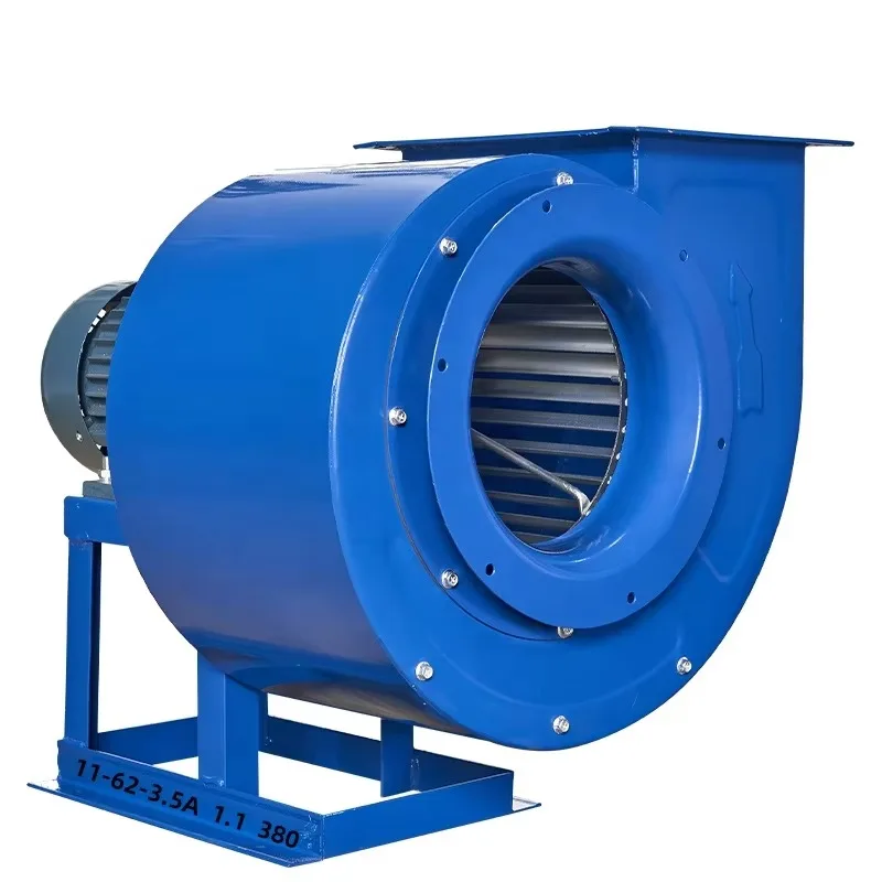 11-62 3.5A 1.1-5.5kw Power and Cast Iron Blade Material Centrifugal Air Blower Fan