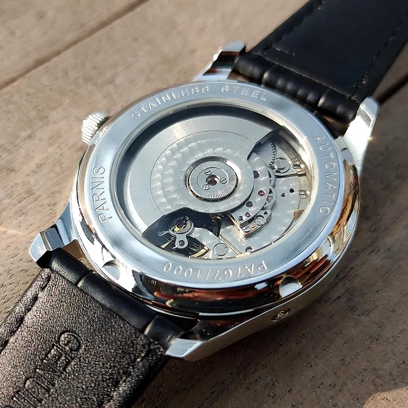 ساعة بارنيس الميكانيكية Seagull ST25 عيار دولاب الموازنة يطير باك تلقائيًا تعرض أعمال الرجال