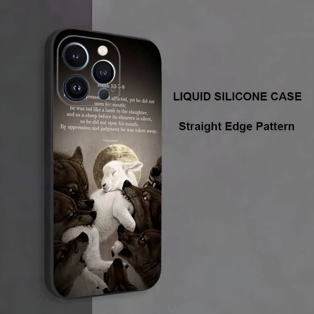 حافظة هاتف كريستيان لامب لهاتف آيفون 17,16,15,14,13,12,11,Pro Max,XS,X,XR,SE,Mini,8,7,غطاء أسود من السيليكون الناعم